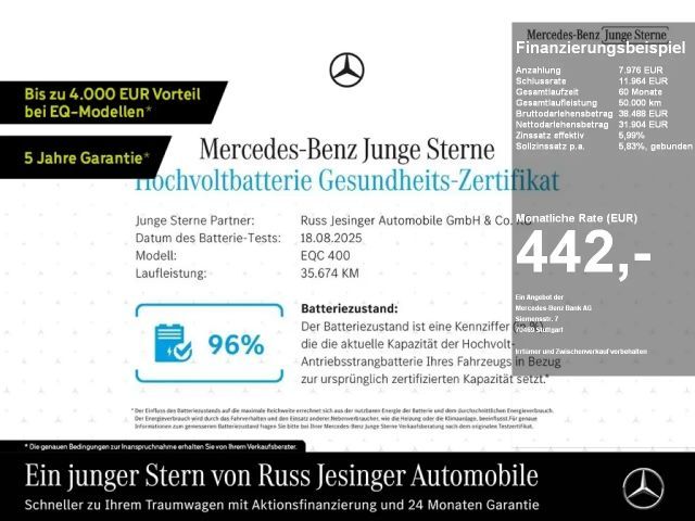 Mercedes-Benz EQC 400 2021 Elektrisch