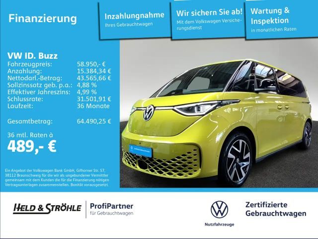 Volkswagen ID. Buzz ID.Buzz Pro LR PANO AHK 7SI HuD MATRIX 360°KAM 2024 Elektrisch