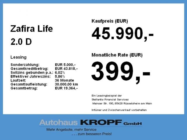 Opel Zafira Life