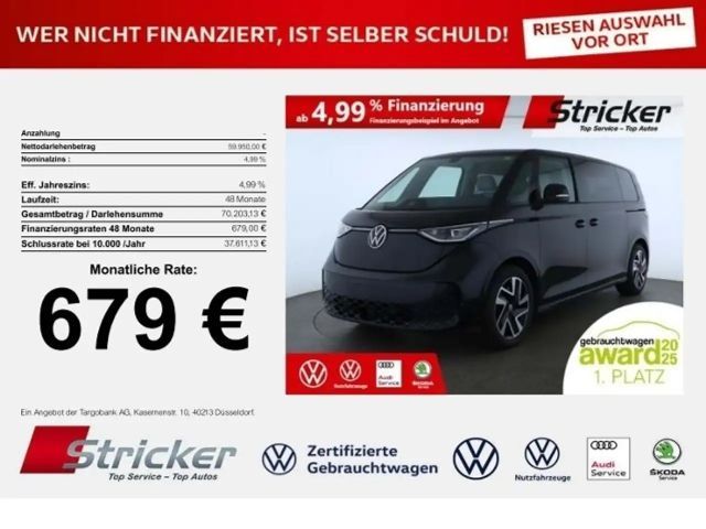 Volkswagen ID. Buzz Pro LR 210/86 679,-ohne Anzahlung 7-Sitzer IQ.Lig 2024 Elektrisch