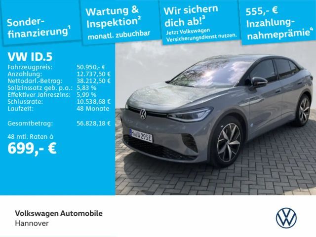 Volkswagen ID.5 GTX 4MOTION IQ.LIGHT Rückfahrkamera HUD Pan 2025 Elektrisch
