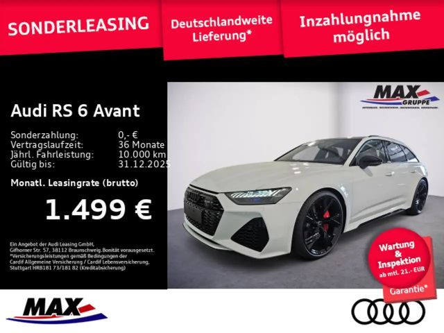 Audi RS6 MATRIX+SAGA+280KM/H+AHK+B&O+PANO+HUD+ 2025 Benzine