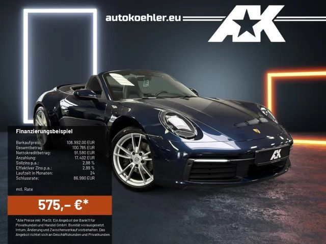Porsche 992 Carrera Cabriolet Sitzklima BOSE PASM Service NEU !!!!! 2021 Benzine