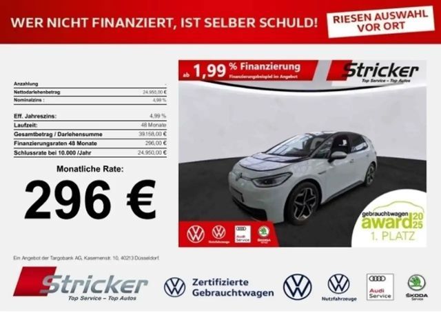 Volkswagen ID.3 Pro S 150/77 296,-ohne Anzahlung Kamera Travel He 2021 Elektrisch