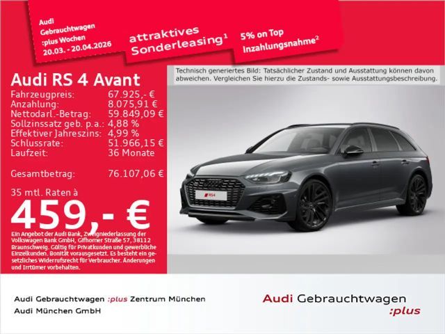 Audi RS4 RS4 Avant tiptr. 280kmH/B&O/Matrix/Sportabgas 2023 Benzine