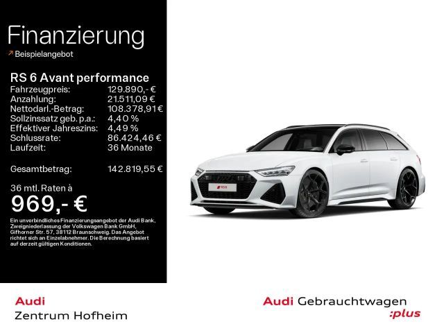Audi RS6 *305 km/h*Keramik*HUD*B&O* 2025 Benzine