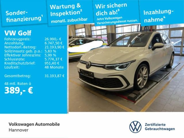 Volkswagen Golf GTE VIII 1.4 TSI DSG GTE Navi AHK Pano Kamera A 2021 Hybride / Benzine
