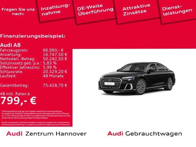 Audi A8 60 TFSI e quattro virtual AHK HuD Pano 2023 Hybride / Benzine