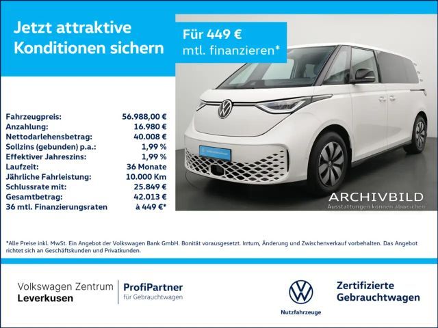 Volkswagen ID. Buzz Pro NAVI VIRT HUD MEMORY LEDER SHZ 2025 Elektrisch