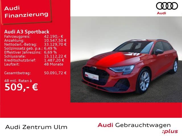 Audi A3 S-Line Black 45 TFSI e AHK NAVI RFK 2025 Hybride / Benzine