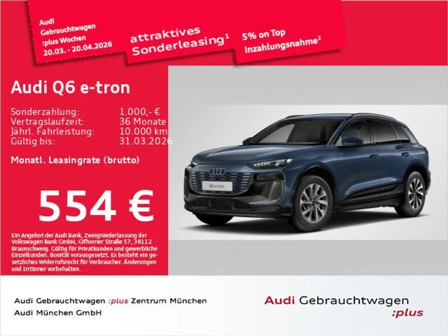 Audi Q6 e-tron performance S line Luftfed/B&O/ACC 2024 Elektrisch