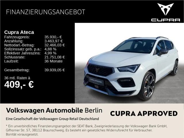 Cupra Ateca 2.0 TSI DSG VZ 4Drive Navi LED SHZ ACC PDC 2023 Benzine
