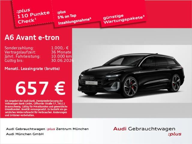 Audi A6 e-tron qu. S line B&O/AHK/Luftfed 2025 Elektrisch