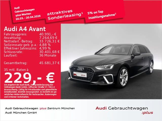 Audi A4 40 TFSI qu. S tronic 2x S line AHK/Matr 2024 Benzine