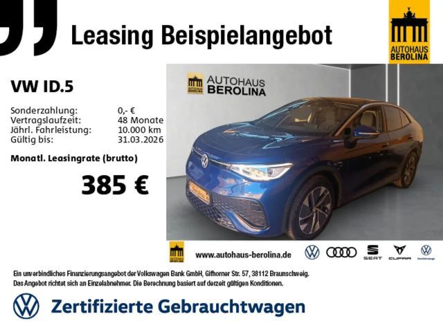 Volkswagen ID.5 Pro *IQ-MATRIX*WärmeP*ACC*R-CAM*NAV*SHZ* 2025 Elektrisch