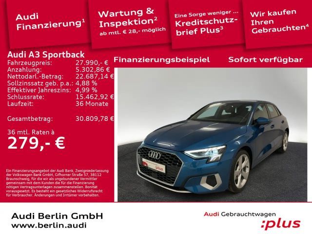 Audi A3 Advanced 35 TDI S tr. LED NAVI PDC 2022 Diesel