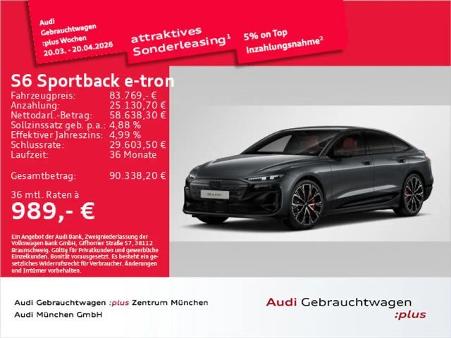 Audi S6 e-tron EditionOne Pano/B&O/AHK 2025 Elektrisch