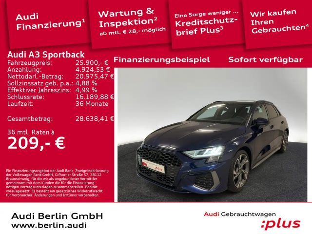 Audi A3 S line 30 TFSI S tr. LED AHK NAVI 2022 Benzine