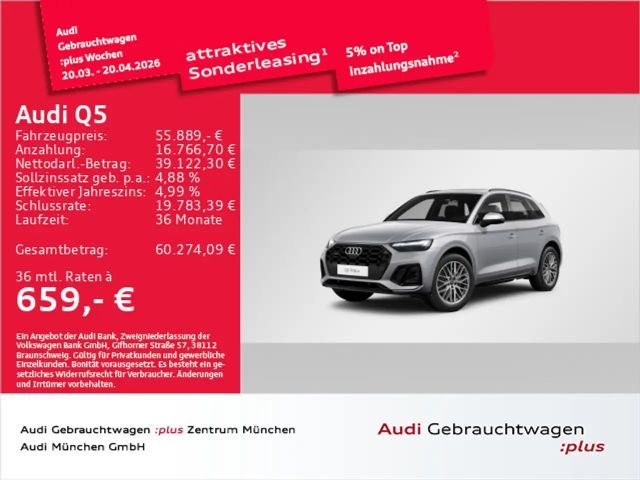 Audi Q5 50 TFSI e qu. S tronic S line Luftfed/Pano/B& 2025 Hybride / Benzine