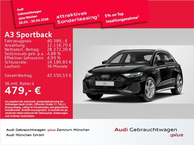 Audi A3 40 TFSI e S tronic Virtual+/ACC/Nav 2025 Hybride / Benzine
