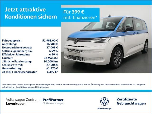 Volkswagen T7 Multivan eHybrid Life DSG ACC AHK PANO KAM 2023 Hybride / Benzine