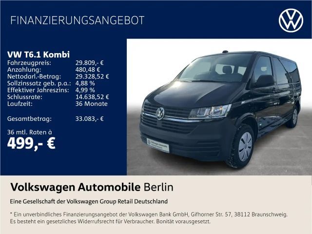 Volkswagen T6.1 Kombi L1H1 2.0 TDI DSG Navi Radio PDC 2022 Diesel