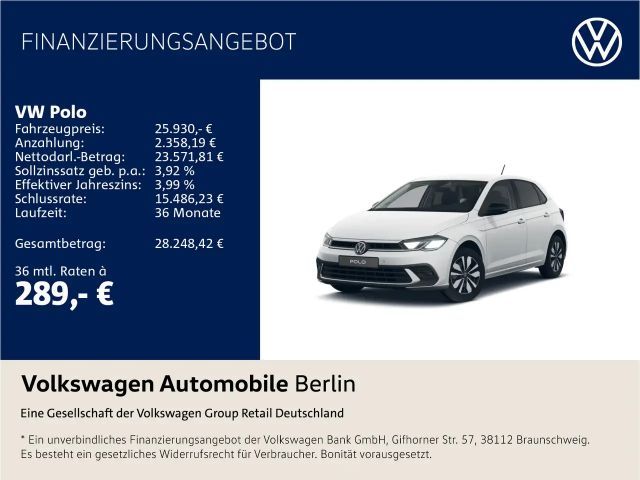 Volkswagen Polo 1.0 TSI Goal 2025 Benzine