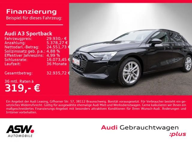 Audi A3 30TFSI NAVI LED AHK ACC RFK SHZ VC 2025 Benzine