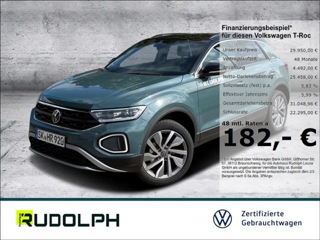 Volkswagen T-Roc Goal 1.5 TSI DSG LED Navi ACC SHZ Fernlichtass. 2025 Benzine