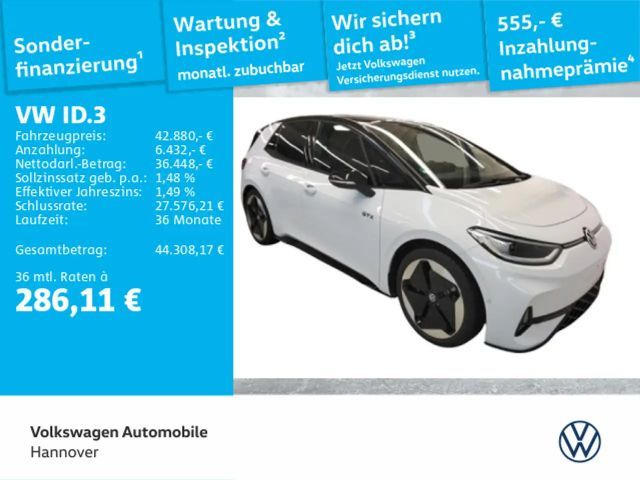 Volkswagen ID.3 GTX Navi Pano Kamera HUD WP ACC LED SHZ PDC 2025 Elektrisch