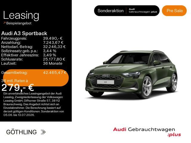 Audi A3 40 TFSIe Advanced S tro*Sonos*HUD*M 2025 Hybride / Benzine