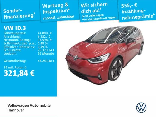 Volkswagen ID.3 GTX Navi LED-Matrix HuD WP PDC ACC DCC SHZ 2025 Elektrisch