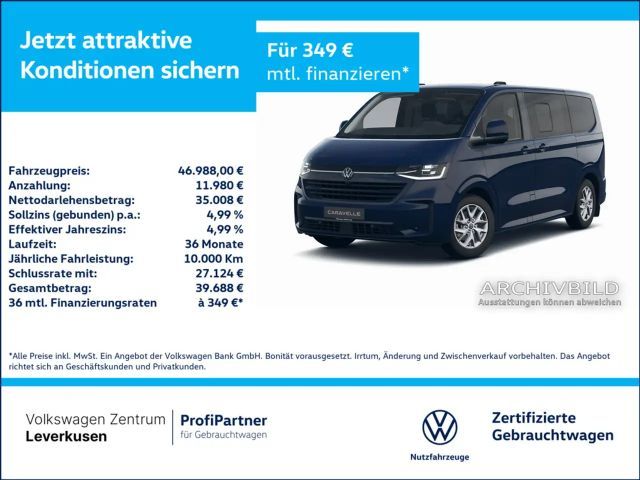 Volkswagen T7 Caravelle Style KR AHK NAVI KAM SHZ 2025 Diesel