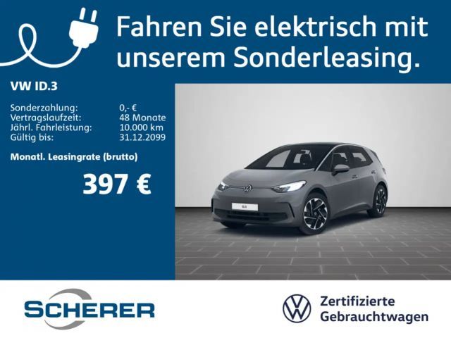 Volkswagen ID.3 Pro  58 kWh | 18" in Schwarz | ACC | App-Co 2024 Elektrisch