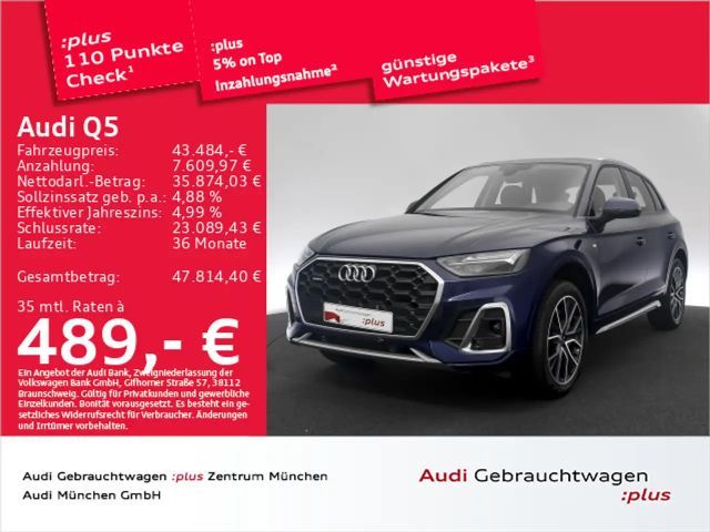 Audi Q5 55 TFSI e qu. S tronic S line Pano/Kamera/Nav 2022 Hybride / Benzine