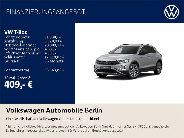 Volkswagen T-Roc 1.5 TSI DSG Goal Navi LED SHZ ACC PDC 2025 Benzine