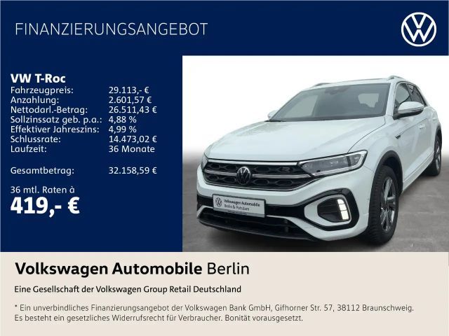 Volkswagen T-Roc 1.5 TSI DSG R-Line Pano Navi LED SHZ ACC 2023 Benzine
