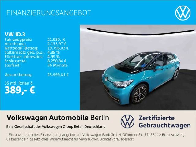 Volkswagen ID.3 Pro 2022 Elektrisch