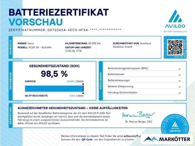 Volvo XC90 T8 AWD Plus Dark ACC/BLIS/360/AHK/7-Sitzer 2023 Hybride / Benzine
