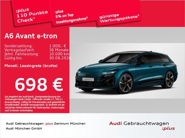 Audi A6 e-tron qu. S line Luftfed/Pano/AHK/B&O 2025 Elektrisch