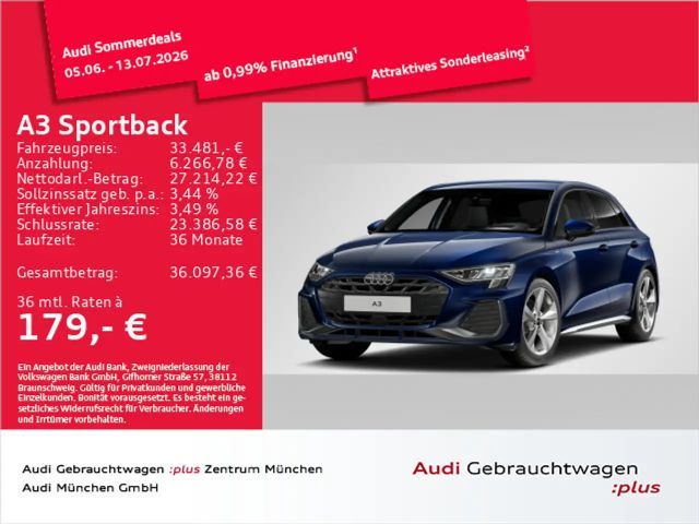 Audi A3 35 TFSI S tronic S line SONOS/HuD/N 2025 Benzine