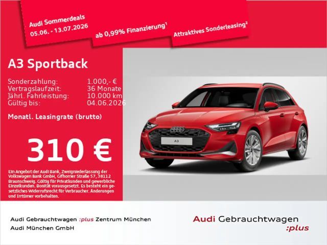 Audi A3 40 TFSI e S tronic Advanced ACC/AHK 2025 Hybride / Benzine