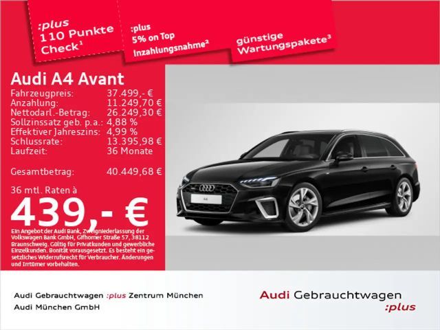 Audi A4 40 TFSI qu. S tronic 2x S line B&O/Matr 2024 Benzine