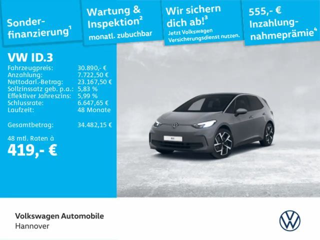 Volkswagen ID.3 Pro ACC LED Kamera Navi PDC 2024 Elektrisch
