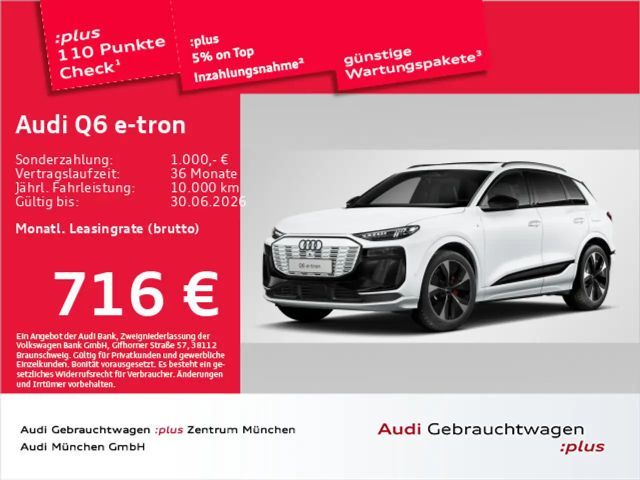 Audi Q6 e-tron qu. S line Pano/LuftFed/ACC/AHK 2025 Elektrisch