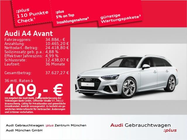 Audi A4 40 TFSI qu. S tronic 2x S line Matrix/B 2024 Benzine