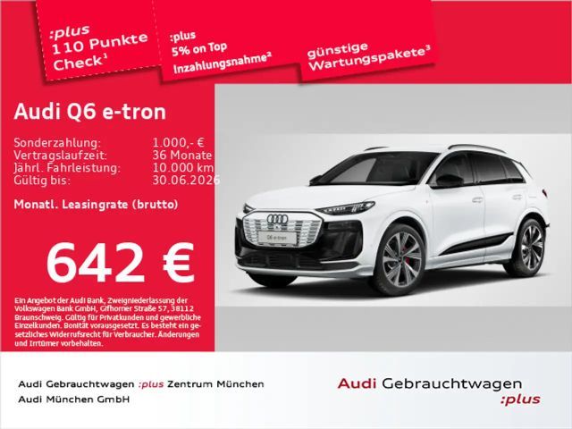 Audi Q6 e-tron qu. S line Luftfed/AHK/B&O/Matrix 2025 Elektrisch