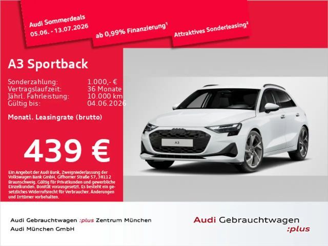 Audi A3 TFSI qu. S tronic AHK/Virtual+/19"Z 2025 Benzine