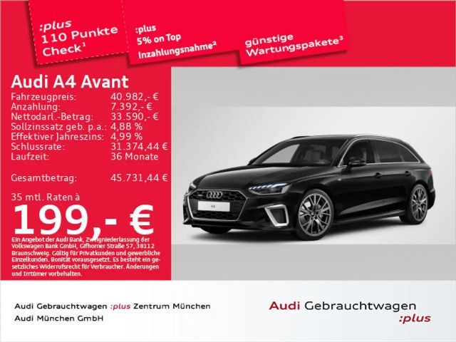 Audi A4 40 TFSI qu. S tronic 2x S line AHK/Matr 2024 Benzine