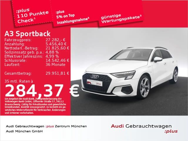 Audi A3 40 TFSI e S tronic S line Matrix/Vi 2021 Hybride / Benzine